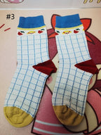 Sweet Lolita Calf Socks with Cake, Strawberry and Bow Print | CoyBunny