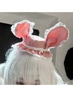 Pink Bow Lace JSK with Bunny Ear Hat Set - Delusions Studio | CoyBunny