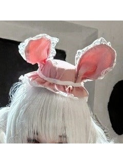 Pink Bow Lace JSK with Bunny Ear Hat Set - Delusions Studio | CoyBunny