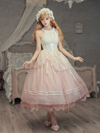 Pink Classic Gradient Lolita JSK Dress with Hairband and Clip - With PUJI | CoyBunny