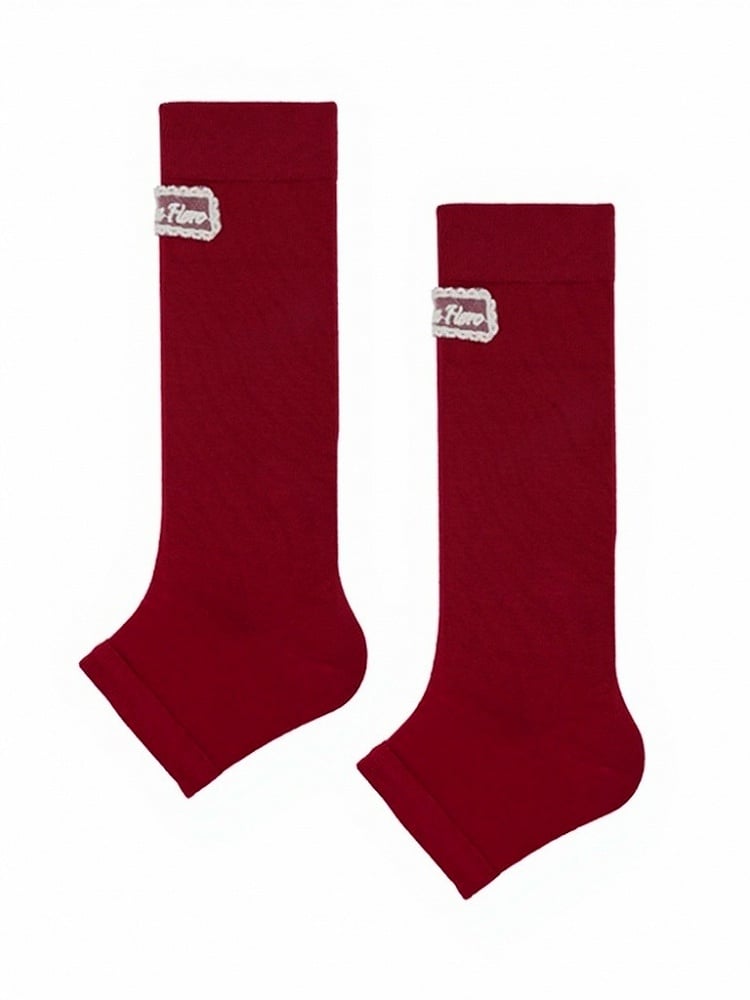 Ribbed Calf Socks with Letter Pattern - ModaSwings | CoyBunny