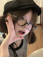 Kawaii Black Round Glasses Frames - Magic Diary | CoyBunny