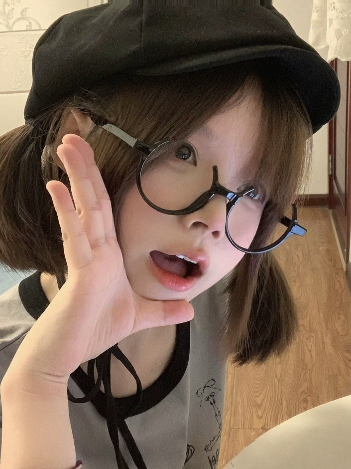 Kawaii Black Round Glasses Frames - Magic Diary | CoyBunny