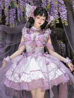 Butterfly Lolita Dress Set with Headpiece and Wrist Cuffs - KIYANA | CoyBunny