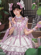 Butterfly Lolita Dress Set with Headpiece and Wrist Cuffs - KIYANA | CoyBunny