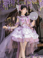 Butterfly Lolita Dress Set with Headpiece and Wrist Cuffs - KIYANA | CoyBunny