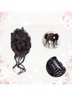 Brown Bob Wig with Bangs and Double Bun Clip - Meow Island Wig | CoyBunny