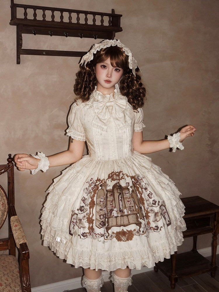 Beige Lace-Trimmed Sweet Lolita Wrist Cuffs - NnSTAR | CoyBunny