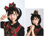 Red / Green / Blue Idol Lolita Plaid Bowknot KC or Mini Top Hat - LiLi Chain | CoyBunny