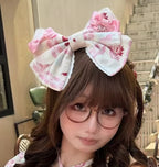 Rose / Cream / Crimson Lolita Bow Headband - Pastry Chef | CoyBunny