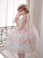 Pink & Blue Sweet Candy-themed Lolita JSK Dress - Meng Fu Zi | CoyBunny