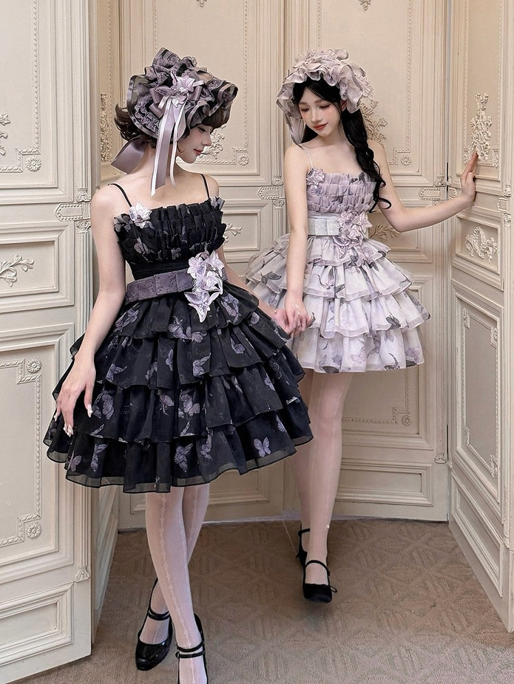 Violet Sweetheart Floral Stitched Layered JSK Gown - Yimu Walnut | CoyBunny