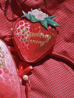 Strawberry Themed Lolita Wallet with Gold Embroidery - Morning Glory | CoyBunny