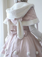 Pink Bunny Ears Hooded Cape | CoyBunny