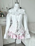 Rose Theme Blouse and Layered Skirt Set - Sub Era | CoyBunny