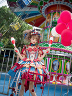 Red and blue bunny circus Sweet Lolita JSK dress ¨C jumper skirt styling