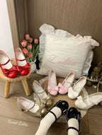 Golden Sweet Lolita Mary Janes - 5cm Heeled Bow Shoes | CoyBunny