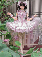 Butterfly Lolita Dress Set with Headpiece and Wrist Cuffs - KIYANA | CoyBunny