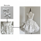 Ivory Checkered Frilly Bow Lolita Jumperdress | CoyBunny