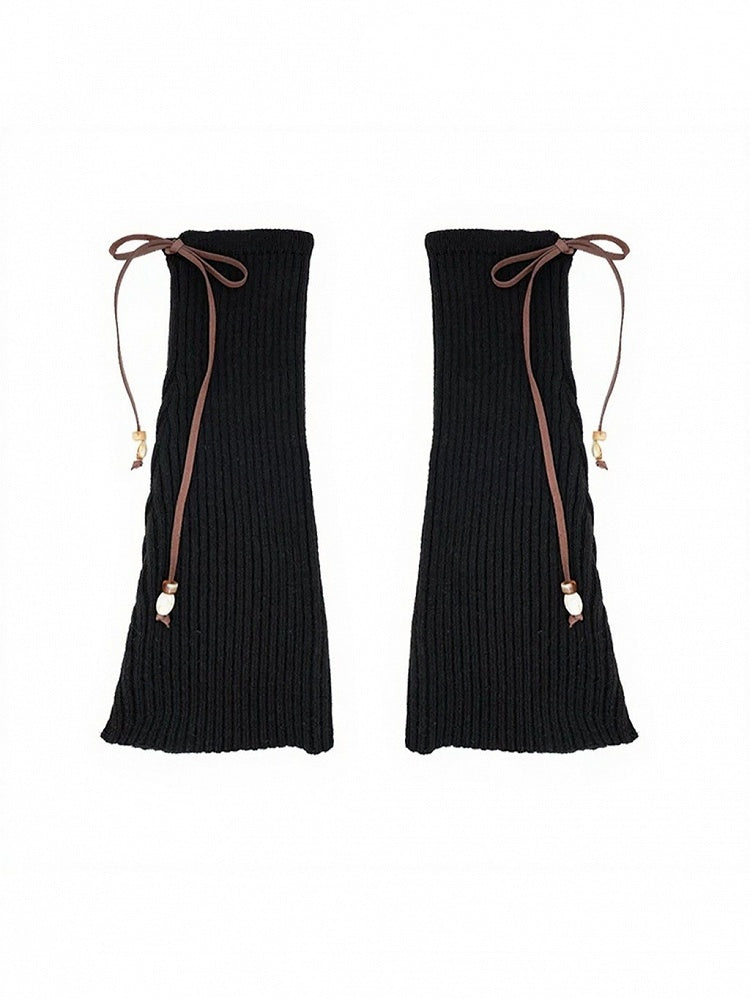 Knit Bow Bead Leg Warmers - ModaSwings | CoyBunny