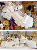 Off-White Lolita Mary Janes - Classic 6cm Low Heel with Bow Accents | CoyBunny