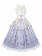 Purple Boned Basque Waist Lolita Halter Neck JSK Gown | CoyBunny