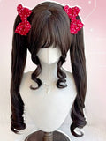Chocolate 28cm Bob with Full Fringe & 55cm Curly Clip-On Twin Tails - Meow Island Wig | CoyBunny