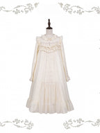 Beige A-line Lace OP Dress - iris de nuit | CoyBunny