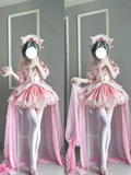 Cheshire Cat Kawaii Pink Cosplay Lolita Dress - Zhuazhua Box | CoyBunny