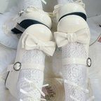 Sweet Lolita Apricot Bow Round Toe Block Heel Mary Janes | CoyBunny
