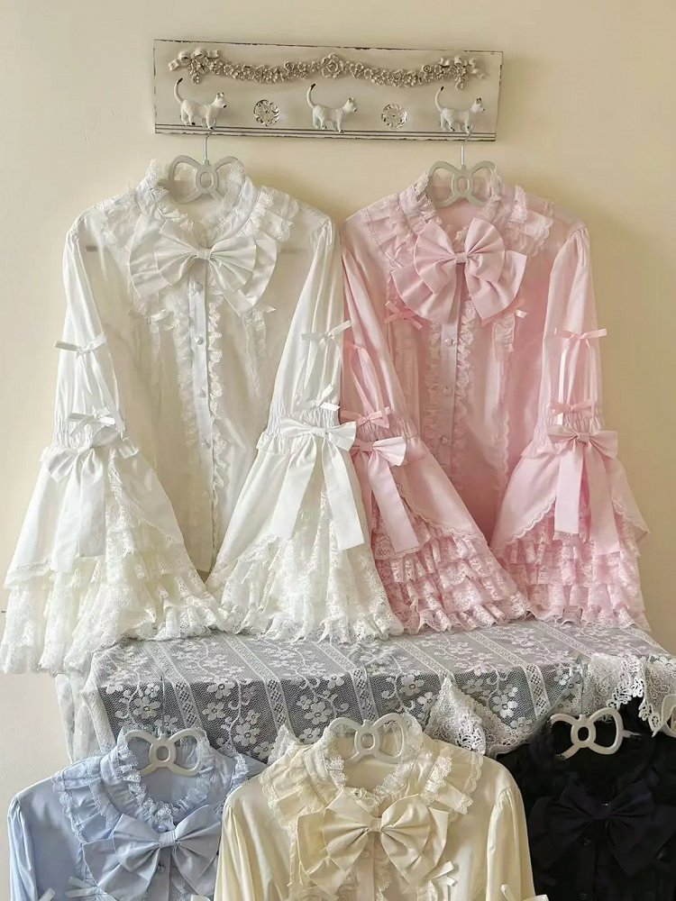 Plus Size Lolita Bell Sleeve Blouse in Multiple Colors by Versatile girl | CoyBunny