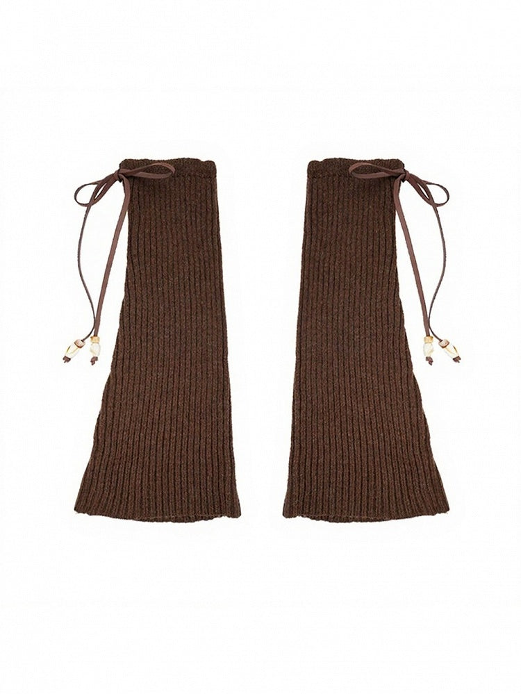 Knit Bow Bead Leg Warmers - ModaSwings | CoyBunny