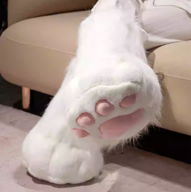 Kawaii Cat Paw Gloves - Cosplay Fingerless Mittens with Plush Toe Beans | CoyBunny