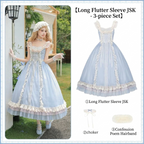 Long Lolita Flutter Sleeve JSK with Adjustable Straps