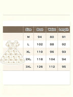 Plus Size Sweet Lolita OP Dress: Slimming Frilly Kawaii Print Dress