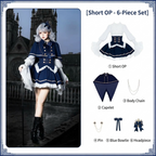 Short Court Lolita OP Set with Cape, Shoulder Chain & Brooch