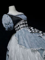 Alice in Wonderland Blue Checkerboard Sweet Lolita Dress | CoyBunny