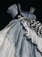 Alice in Wonderland Blue Checkerboard Sweet Lolita Dress | CoyBunny